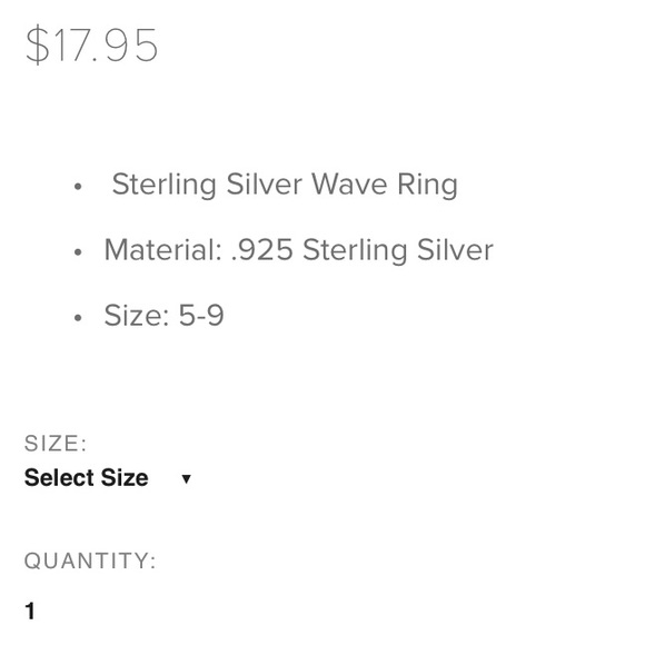 Sterling Silver Wave Ring - Picture 7 of 8